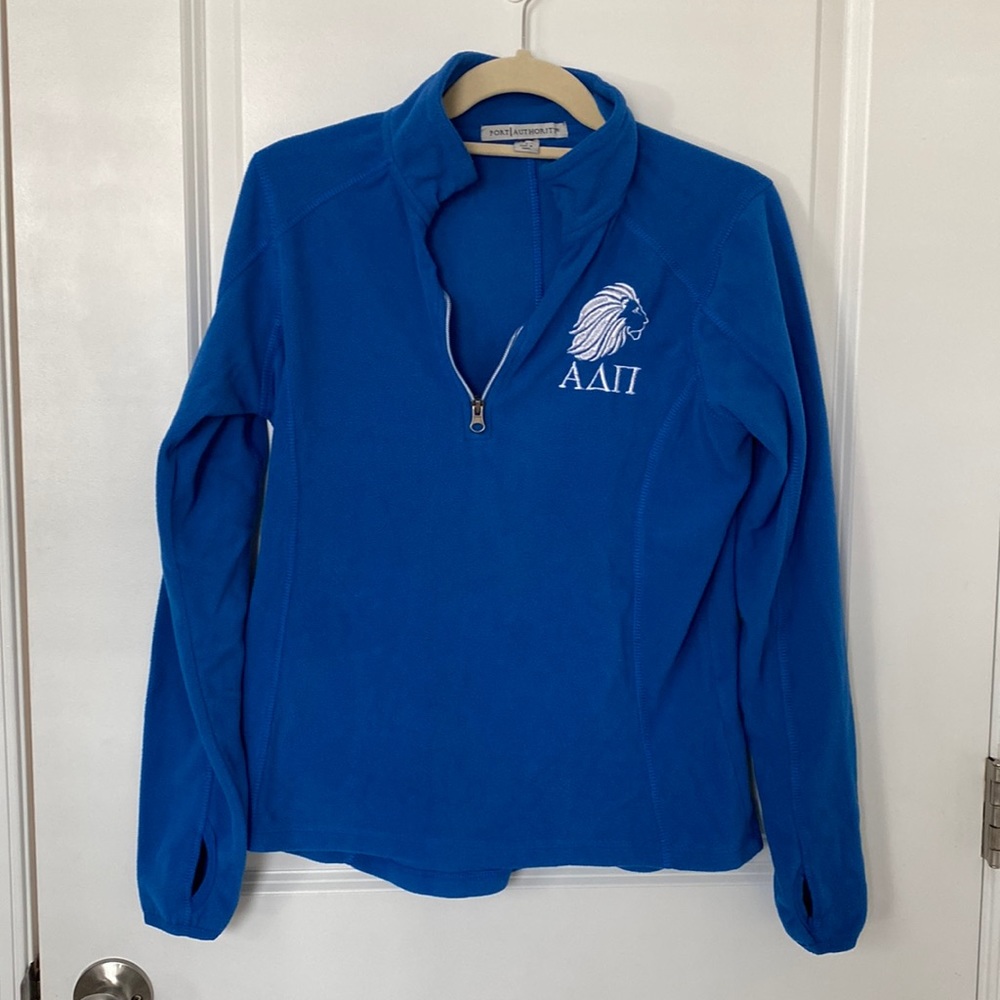 EUC Small Blue Alpha Delta Pi Sweatshirt Pullover, Port Authority